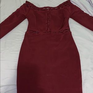 Burgundy dress